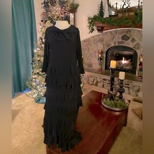 Zadie B  Black Ruffled Top and Skirt (2XL)